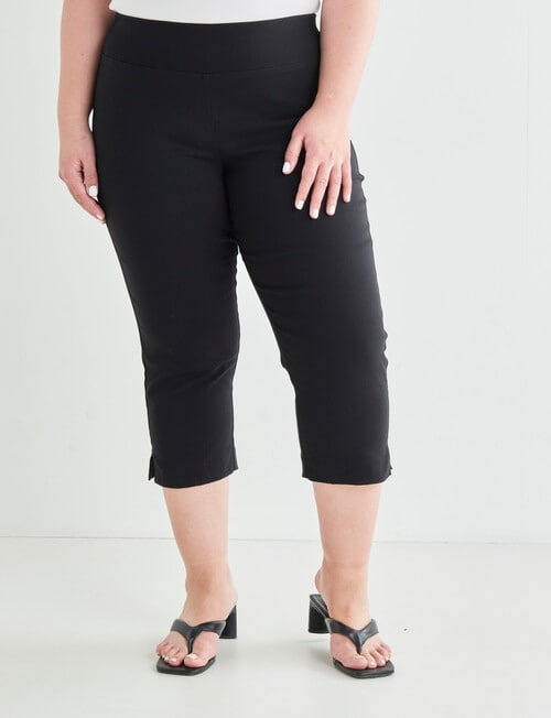 Studio Curve Bengaline Crop Pant, Black product photo View 05 L