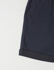Mac & Ellie Woven Belted Chino Short, Navy product photo View 04 S