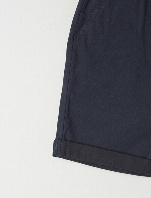 Mac & Ellie Woven Belted Chino Short, Navy - Shorts