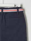Mac & Ellie Woven Belted Chino Short, Navy product photo View 05 S