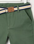 Mac & Ellie Belted Woven Chino Short, Moss product photo View 03 S