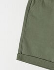Mac & Ellie Woven Belted Chino Short, Moss product photo View 04 S