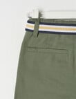 Mac & Ellie Woven Belted Chino Short, Moss product photo View 05 S