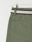 Mac & Ellie Belted Woven Chino Short, Moss product photo View 05 S