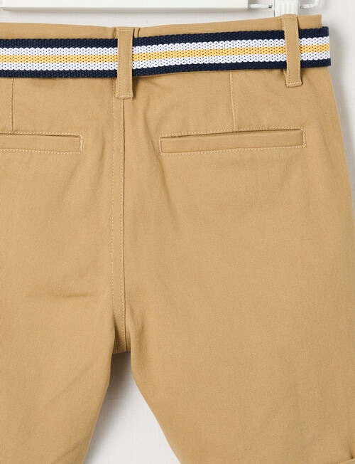 Mac & Ellie Belted Woven Chino Short, Tan product photo View 02 L