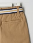 Mac & Ellie Belted Woven Chino Short, Tan product photo View 05 S