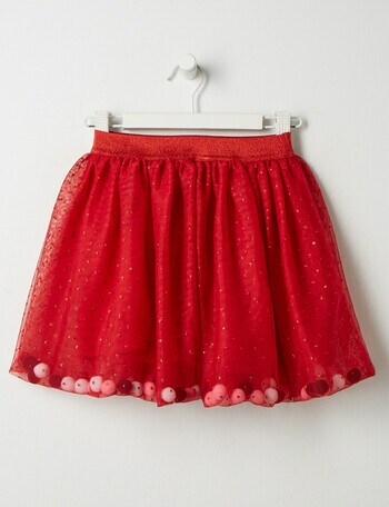Mac & Ellie Glitter Spot Tutu Skirt, Cherry Red product photo