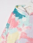 Sleep Squad Tie Dye Oversized Hoodie, Pink, 8-16 product photo View 03 S