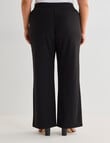 Studio Curve Collection Textured Knit Wide Leg Pant, Black product photo View 02 S
