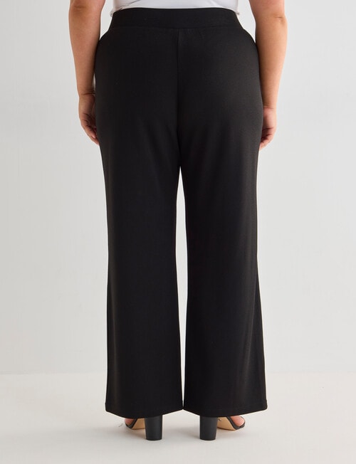 Studio Curve Collection Textured Knit Wide Leg Pant, Black product photo View 02 L