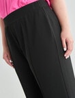 Studio Curve Textured Knit Wide Leg Pant, Black product photo View 04 S