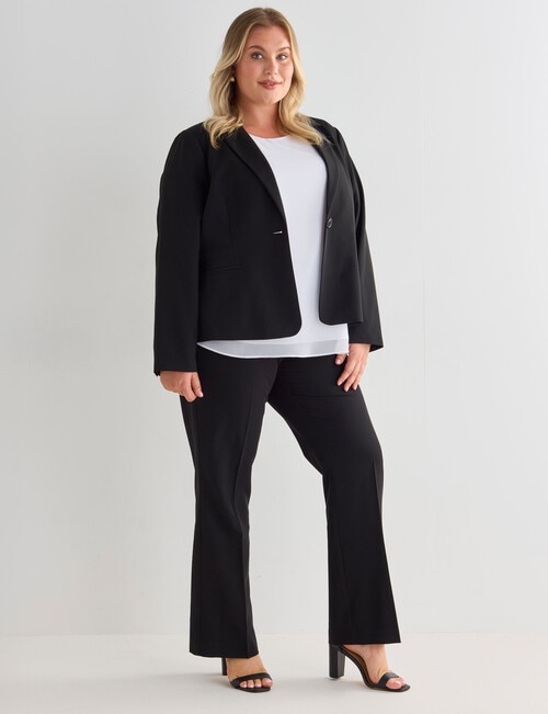 Studio Curve Collection Classic 2-Way Stretch Pant, Black product photo View 03 L