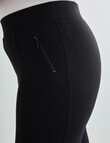 Studio Curve Ponte Zip Slim Leg Pant, Black product photo View 04 S