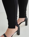 Studio Curve Ponte Zip Slim Leg Pant, Black product photo View 05 S