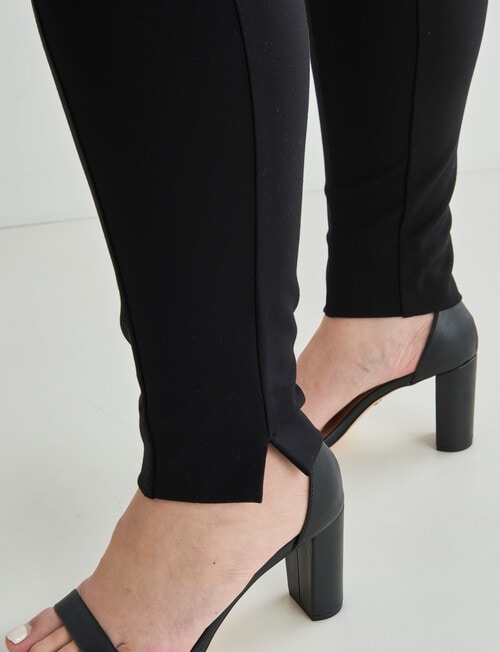 Studio Curve Ponte Zip Slim Leg Pant, Black product photo View 05 L