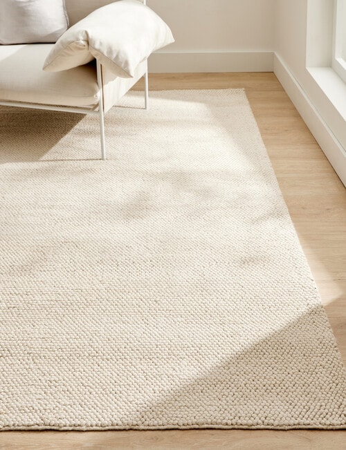M&Co Moeraki Rug, White product photo