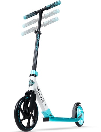 MADD Metro 200 Scooter, Black, White & Teal product photo