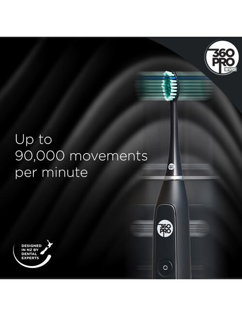 360PRO Evo Sonic Electric Toothbrush, Black, 360PROST073B product photo View 09 L