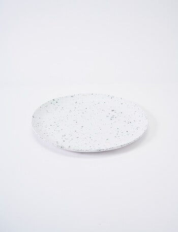 Terrace Journey Coupe Dinner Plate, 26cm, White & Green product photo