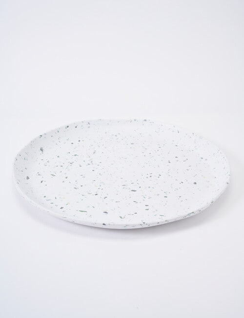 Terrace Journey Round Platter, 35cm, White & Green product photo