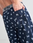 Mazzoni Woven Zebra Print Sleep Pants, Navy product photo View 04 S
