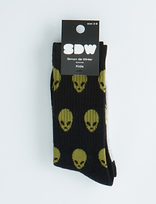 Simon De Winter Alien Rib Crew Sock, 2- Pack product photo View 04 L