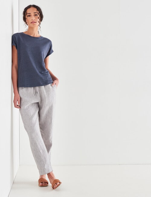 Zest Essential Linen Pant, Silver Birch product photo View 03 L