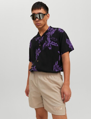 Jack & Jones Resort Shirt, Black & Purple product photo
