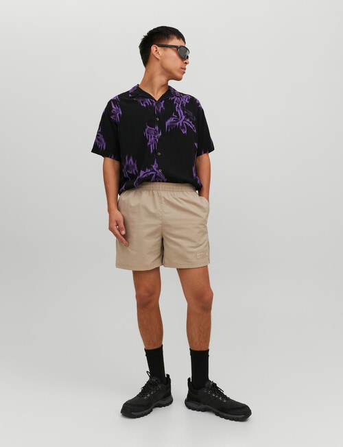 Jack & Jones Resort Shirt, Black & Purple product photo View 02 L
