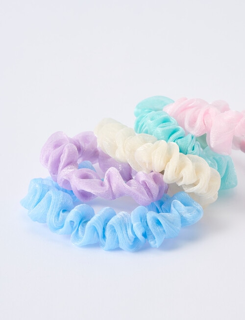 Mac & Ellie Mini Hair Scrunchie, 5-Pack, Pastels product photo
