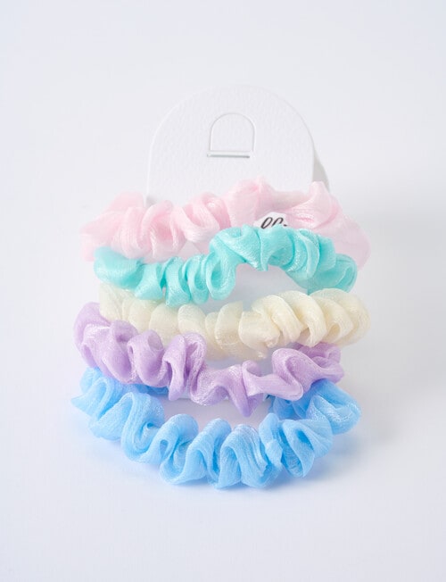 Mac & Ellie Mini Hair Scrunchie, 5-Pack, Pastels product photo View 02 L