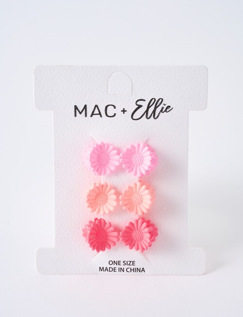 Mac & Ellie Mini Daisy Claw Hair Clip, 6-Pack, Pinks product photo View 02 L