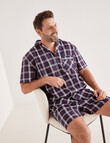 Chisel Woven Check Short PJ Set, Red & Blue, S-6XL product photo
