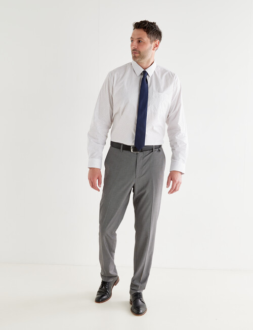 Chisel Tailored Puppytooth Flat Front Pant, Light Grey product photo View 03 L