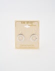 Earsense Lace Circle Drop Earrings, Imitation Silver product photo View 02 S