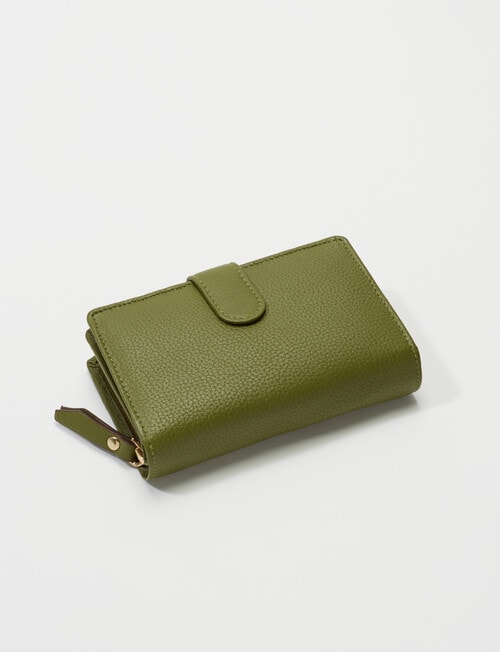 Carte Leather Tab & Dome Wallet, Fern product photo
