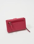 Carte Leather Tab & Dome Wallet, Fuchsia product photo View 02 S