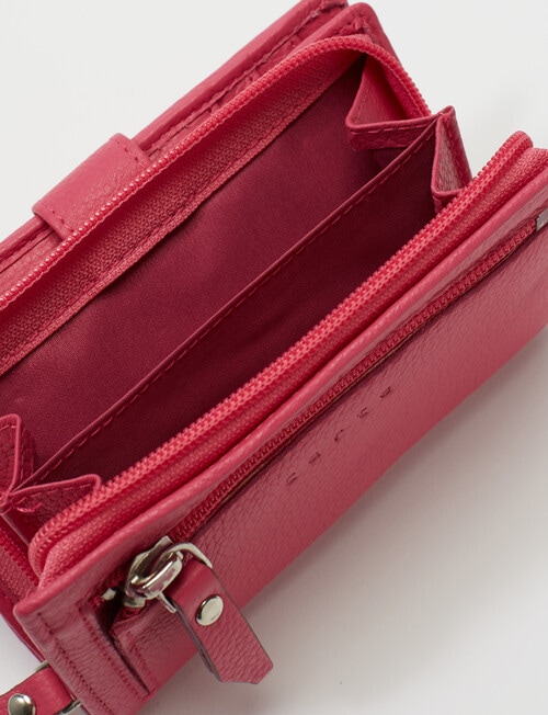Carte Leather Tab & Dome Wallet, Fuchsia product photo View 05 L