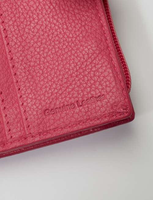 Carte Leather Tab & Dome Wallet, Fuchsia product photo View 07 L