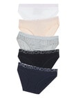 Bonds Bikini Brief, 5-Pack, Pink, Grey & Black, 4-16 product photo