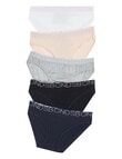 Bonds Bikini Brief, 5-Pack, Pink, Grey & Black, 4-16 product photo View 02 S