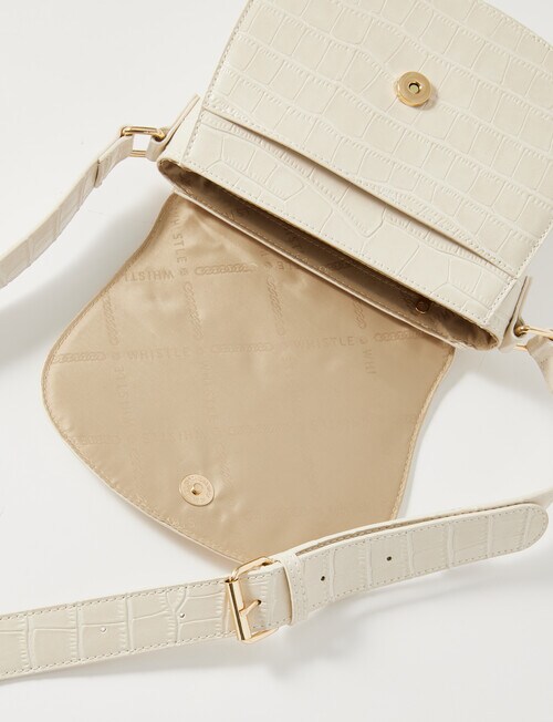 Whistle Roma Crossbody, Bone Handbags