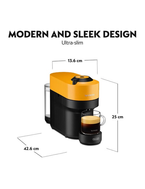 Nespresso Vertuo Pop Coffee Machine Bundle, Yellow, ENV90YAE product photo View 07 L