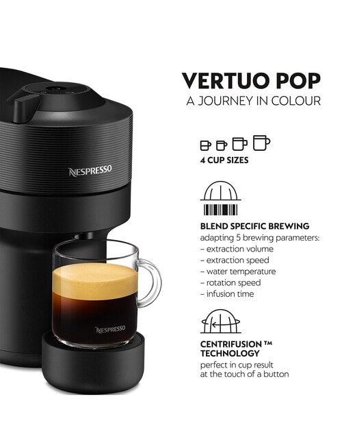 Nespresso Vertuo Pop Coffee Machine Bundle, Black, ENV90BAE product photo View 06 L