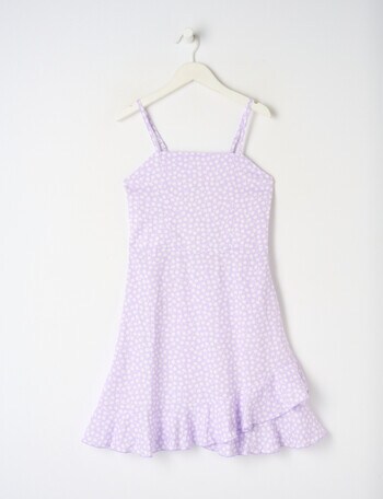 Switch Ditsy Floral Frill Hem Dress, Lilac product photo