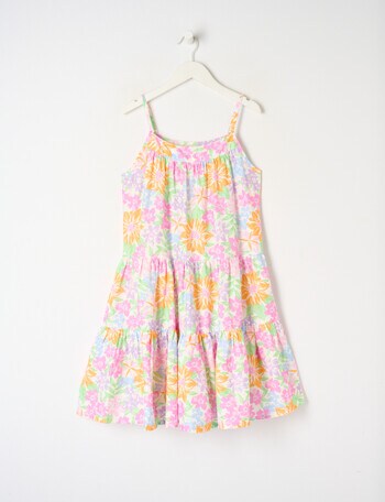 Switch Floral Tiered Dress, Vanilla product photo
