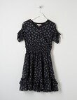 Switch Chiffon Ditsy Floral Dress, Black product photo