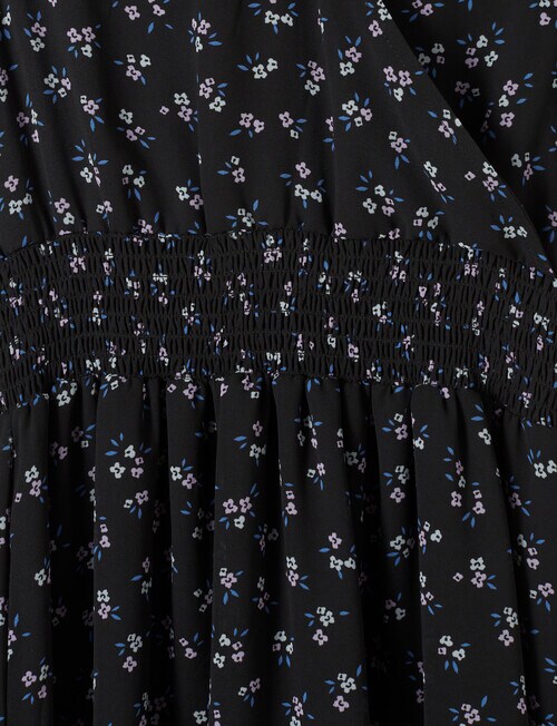 Switch Chiffon Ditsy Floral Dress, Black product photo View 05 L