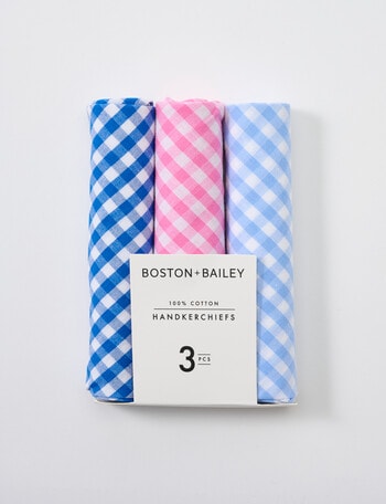 Boston + Bailey Gingham Handkerchief, 3-Pack product photo