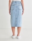 Denim Republic Midi Skirt, Light Blue product photo View 02 S